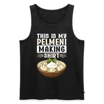 Pelmeni Cuisine russe - Débardeur bio Premium Homme - noir - Devant - Michal (187cm)
