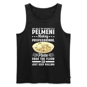 Pelmeni Russische Küche - Männer Premium Bio Tank Top - Schwarz - Vorne - Michal (187cm)