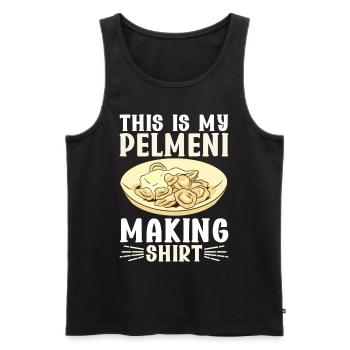 Pelmeni Russian Cuisine - Men's Premium Organic Tank Top - black - Front - Michal (187cm)