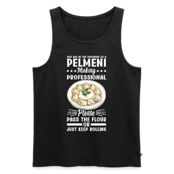 Pelmeni Cuisine russe - Débardeur bio Premium Homme - noir - Devant - Michal (187cm)