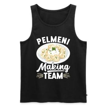 Pelmeni Cuisine russe - Débardeur bio Premium Homme - noir - Devant - Michal (187cm)