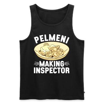 Pelmeni Russian Cuisine - Men's Premium Organic Tank Top - black - Front - Michal (187cm)