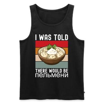 Pelmeni Cuisine russe - Débardeur bio Premium Homme - noir - Devant - Michal (187cm)