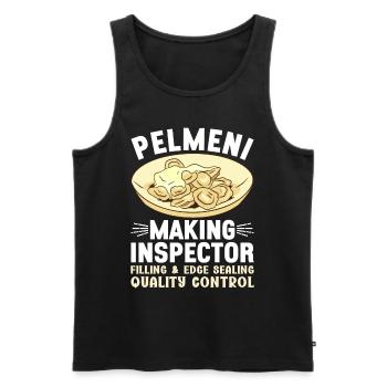 Pelmeni Russische Küche - Männer Premium Bio Tank Top - Schwarz - Vorne - Michal (187cm)