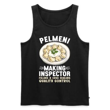 Pelmeni Cuisine russe - Débardeur bio Premium Homme - noir - Devant - Michal (187cm)