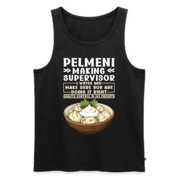 Pelmeni Russische Küche - Männer Premium Bio Tank Top - Schwarz - Vorne - Michal (187cm)