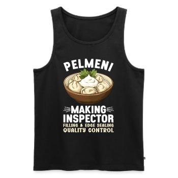 Pelmeni Cuisine russe - Débardeur bio Premium Homme - noir - Devant - Michal (187cm)