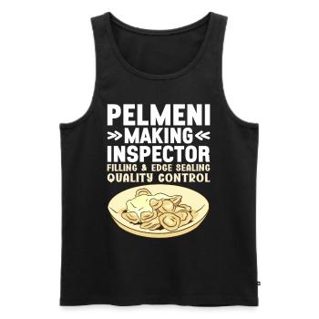 Pelmeni Cuisine russe - Débardeur bio Premium Homme - noir - Devant - Michal (187cm)