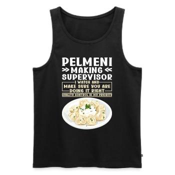 Pelmeni Russische Küche - Männer Premium Bio Tank Top - Schwarz - Vorne - Michal (187cm)