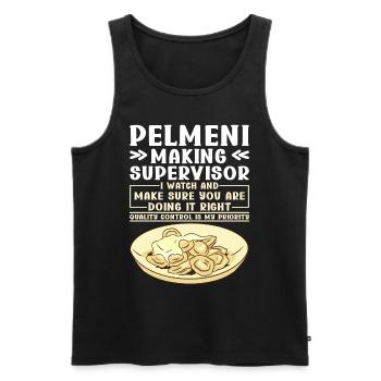 Pelmeni Russische Küche - Männer Premium Bio Tank Top - Schwarz - Vorne - Michal (187cm)