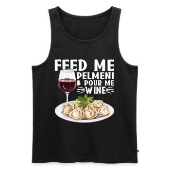 Pelmeni Russian Cuisine - Men's Premium Organic Tank Top - black - Front - Michal (187cm)