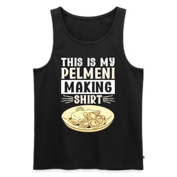 Pelmeni Russische Küche - Männer Premium Bio Tank Top - Schwarz - Vorne - Michal (187cm)