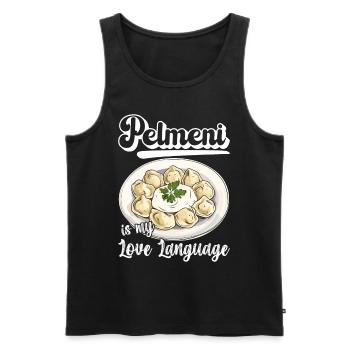 Pelmeni Russische Küche - Männer Premium Bio Tank Top - Schwarz - Vorne - Michal (187cm)