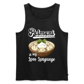 Pelmeni Cuisine russe - Débardeur bio Premium Homme - noir - Devant - Michal (187cm)