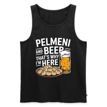 Pelmeni Russische Küche - Männer Premium Bio Tank Top - Schwarz - Vorne - Michal (187cm)
