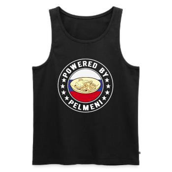 Pelmeni Cuisine russe - Débardeur bio Premium Homme - noir - Devant - Michal (187cm)