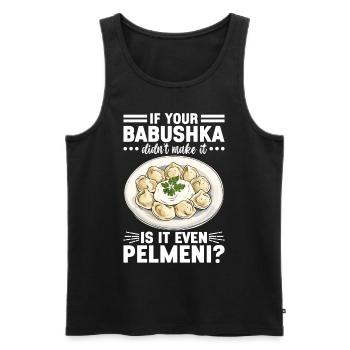 Pelmeni Russische Küche - Männer Premium Bio Tank Top - Schwarz - Vorne - Michal (187cm)