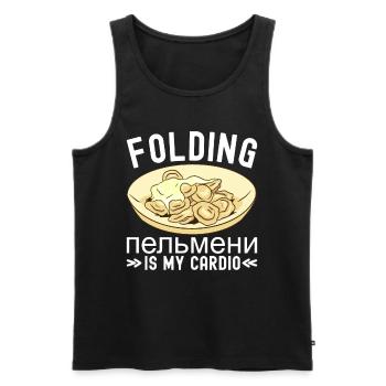 Pelmeni Cuisine russe - Débardeur bio Premium Homme - noir - Devant - Michal (187cm)