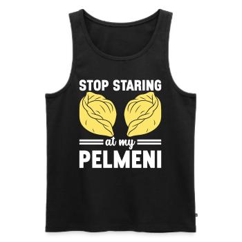 Pelmeni Russische Küche - Männer Premium Bio Tank Top - Schwarz - Vorne - Michal (187cm)