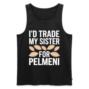 Pelmeni Russische Küche - Männer Premium Bio Tank Top - Schwarz - Vorne - Michal (187cm)