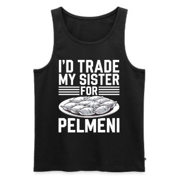 Pelmeni Cuisine russe - Débardeur bio Premium Homme - noir - Devant - Michal (187cm)