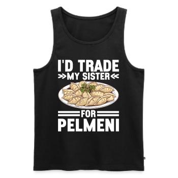 Pelmeni Russische Küche - Männer Premium Bio Tank Top - Schwarz - Vorne - Michal (187cm)