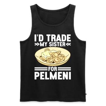 Pelmeni Cuisine russe - Débardeur bio Premium Homme - noir - Devant - Michal (187cm)