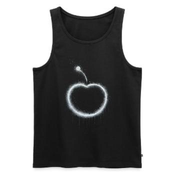 Apfel - Männer Premium Bio Tank Top - Schwarz - Vorne - Michal (187cm)