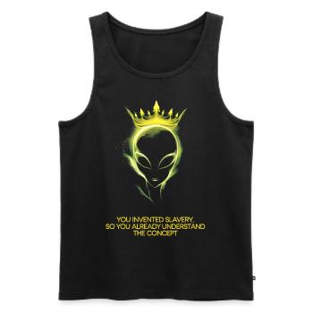 Alien so you already understand the concept - Men's Premium Organic Tank Top - black - Front - Michal (187cm)