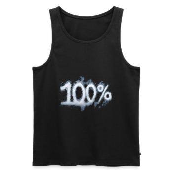 100% - Men's Premium Organic Tank Top - black - Front - AI Model Male 178 light (178cm)