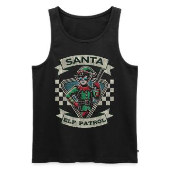 Santa Elf Patrol Team an Weihnachten - Männer Premium Bio Tank Top - Schwarz - Vorne - Michal (187cm)