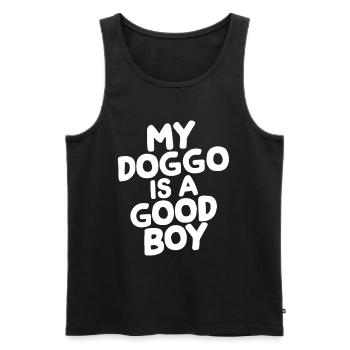 Dogs My doggo is a good boy - Men's Premium Organic Tank Top - black - Front - AI Model Male 178 light (178cm)