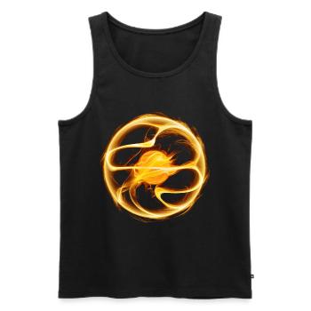 Energy ball - Men's Premium Organic Tank Top - black - Front - Michal (187cm)