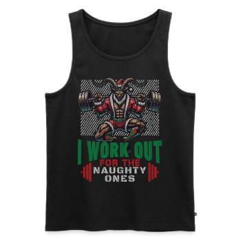 Krampus Fitness Für Freche Kinder - Männer Premium Bio Tank Top - Schwarz - Vorne - AI Model Male 178 light (178cm)