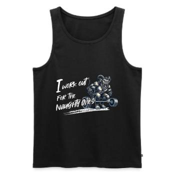 Krampus celebrates fitness for the cheeky - Men's Premium Organic Tank Top - black - Front - Michal (187cm)