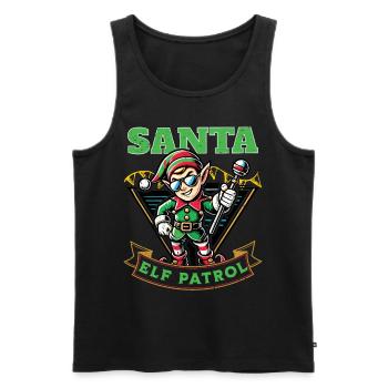 Aventure de Noël de la patrouille du Père Noël - Débardeur bio Premium Homme - noir - Devant - Michal (187cm)