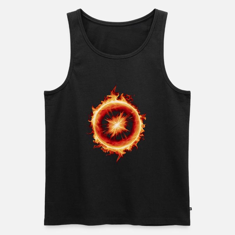 Feuerball - Männer Premium Bio Tank Top - Schwarz