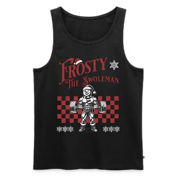 Frosty the swoleman Weihnachtsspaß Fitness Design - Männer Premium Bio Tank Top - Schwarz - Vorne - Michal (187cm)