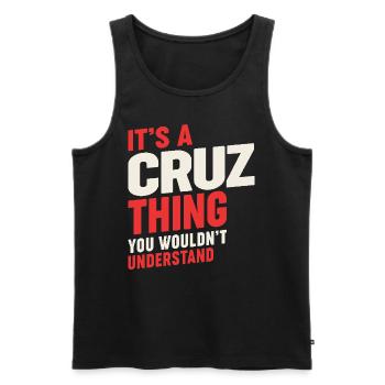 It's a Cruz Thing Funny Name Cruz - Men's Premium Organic Tank Top - black - Front - Michal (187cm)