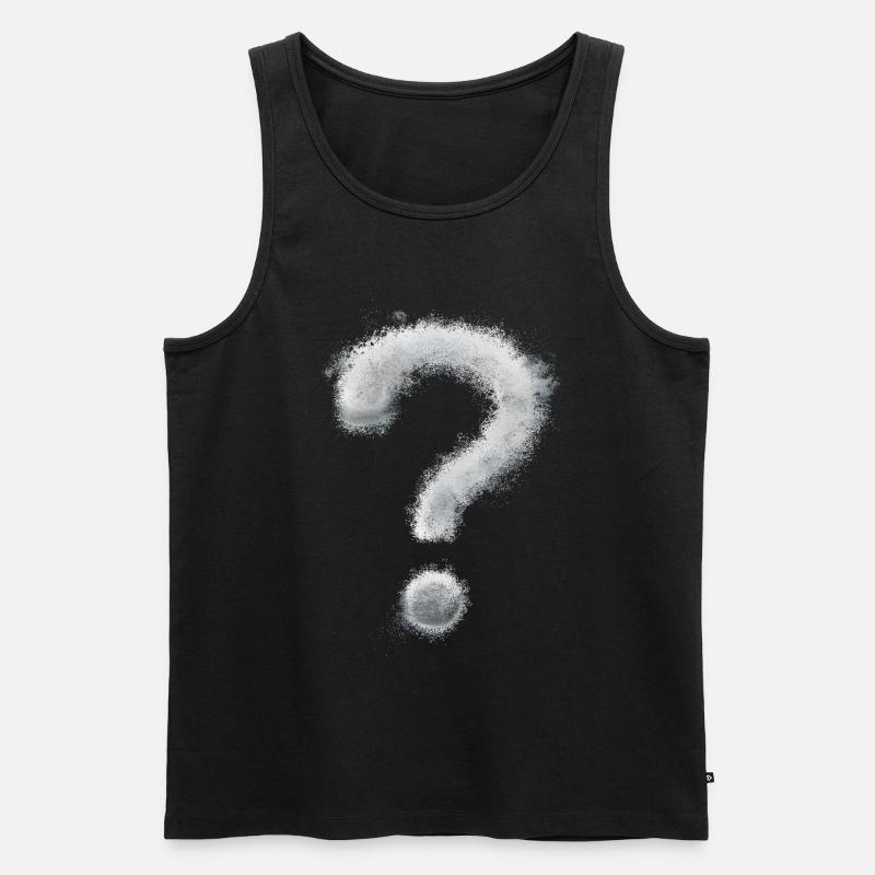 Fragezeichen - Männer Premium Bio Tank Top - Schwarz