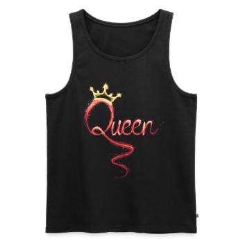 queen with crown - Men's Premium Organic Tank Top - black - Front - Michal (187cm)