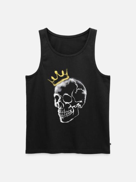 skull with a crown - Men's Premium Organic Tank Top - black
