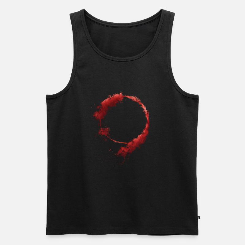 Kreis rot - Männer Premium Bio Tank Top - Schwarz