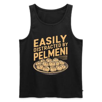 Pelmeni Cuisine russe - Débardeur bio Premium Homme - noir - Devant - Michal (187cm)