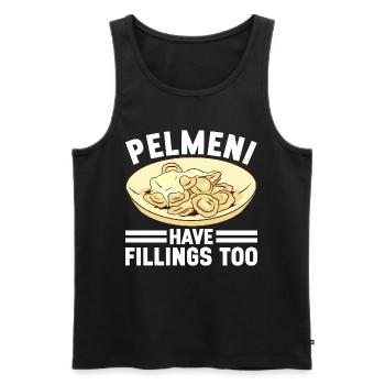Pelmeni Russian Cuisine - Men's Premium Organic Tank Top - black - Front - Michal (187cm)