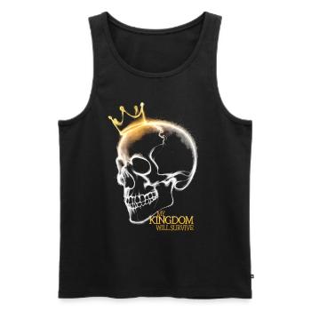 Skull Crown Mein Königreich wird überleben - Männer Premium Bio Tank Top - Schwarz - Vorne - Michal (187cm)