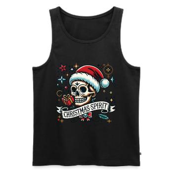 Streetwear Aesthetic Weihnachtsgeist Tattoo Stil - Männer Premium Bio Tank Top - Schwarz - Vorne - Michal (187cm)