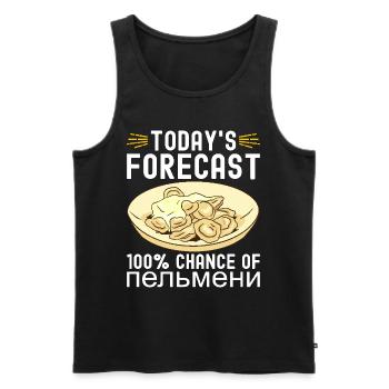 Pelmeni Russian Cuisine - Men's Premium Organic Tank Top - black - Front - Michal (187cm)
