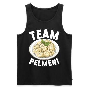 Pelmeni Cuisine russe - Débardeur bio Premium Homme - noir - Devant - Michal (187cm)