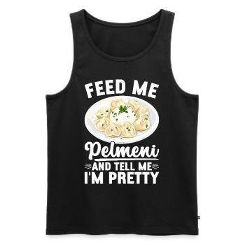 Pelmeni Cuisine russe - Débardeur bio Premium Homme - noir - Devant - Michal (187cm)